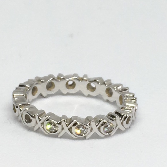 Tiffany & Co. Jewelry 8k White Gold Tiffany Co Diamond Love Xo Ring